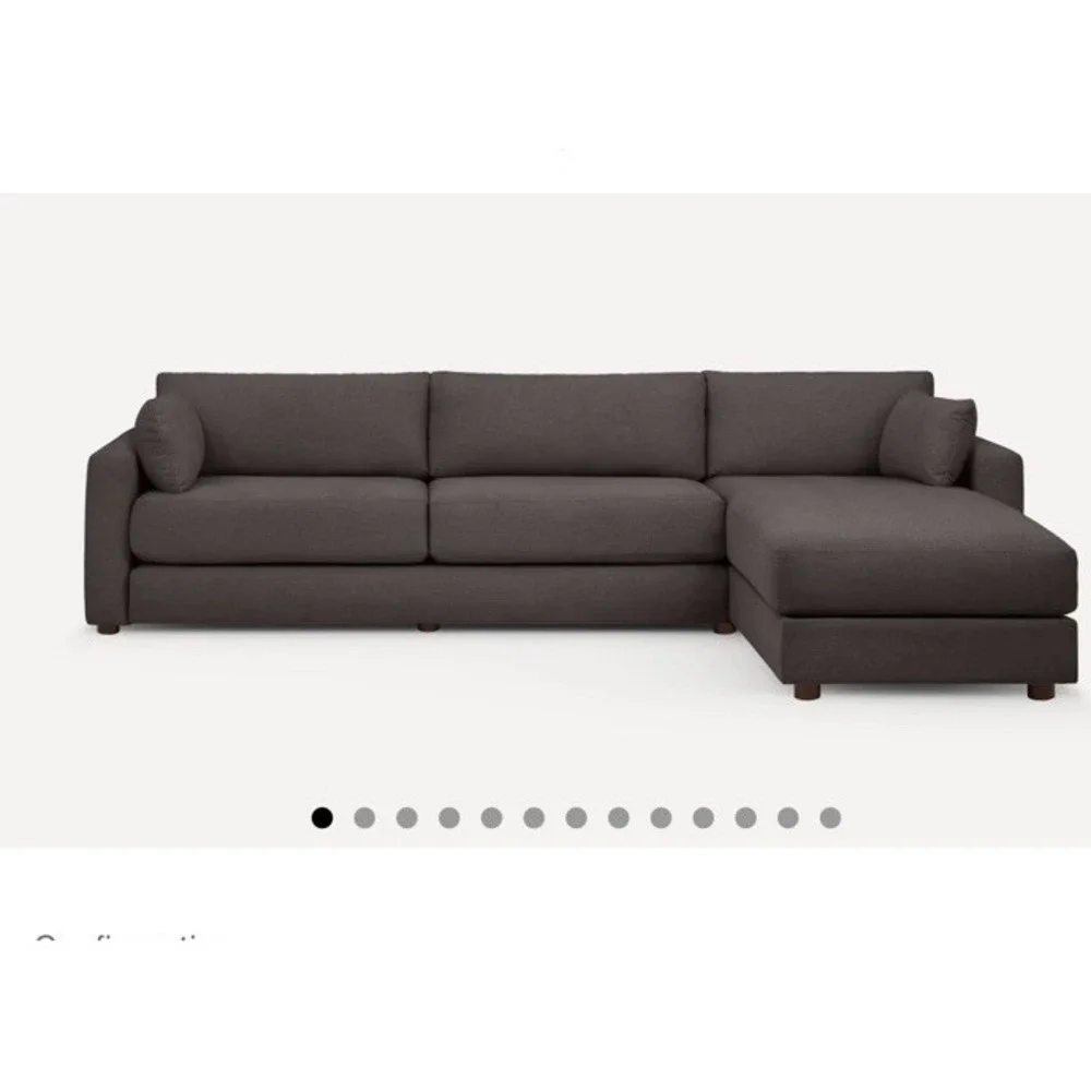 BURROW Span Sleeper Storage Replacement Inserts Charcoal NEW